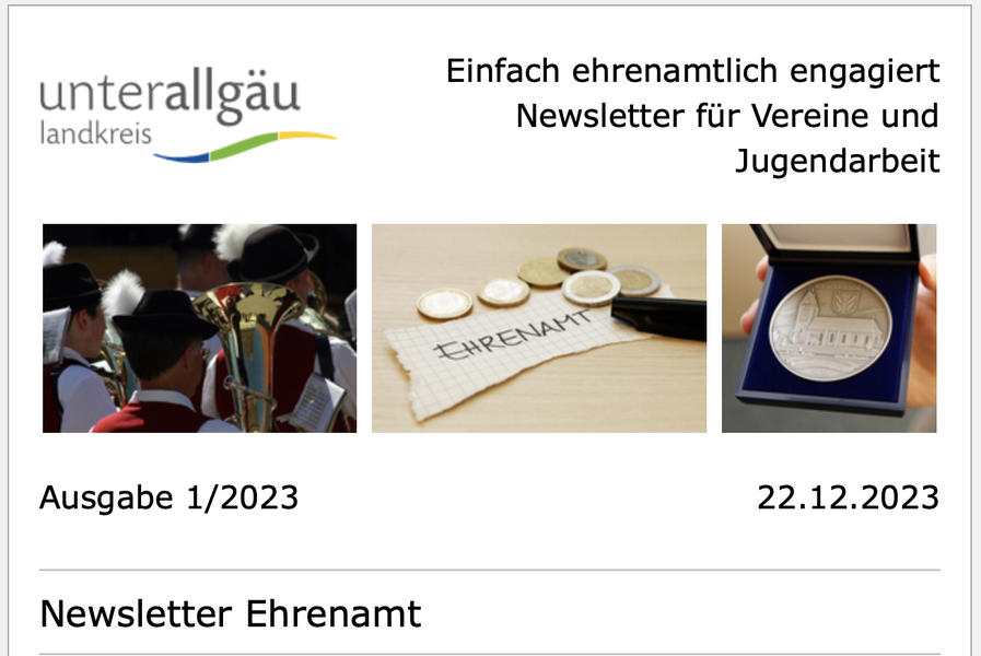 Newsletter Ehrenamt Unterallgäu
