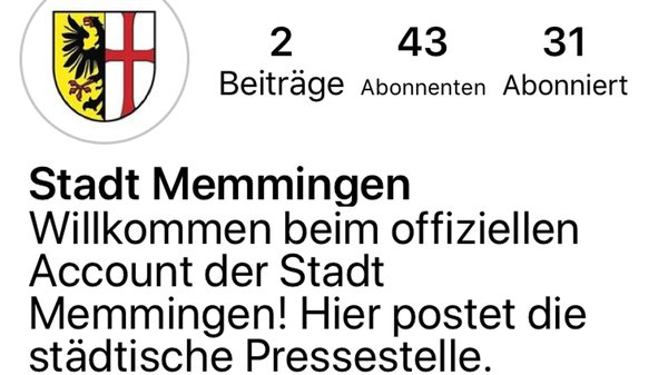 Städtischer Auftritt bei Instagram gestartet