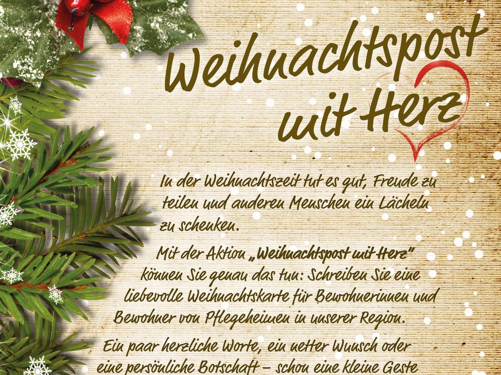 Weihnachtspost mit Herz