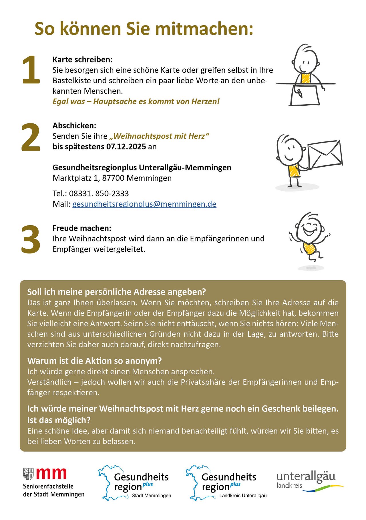 Weihnachtspost mit Herz