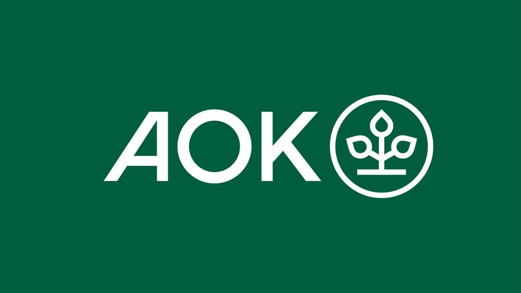 AOK Logo grüner Hintergrund 2023