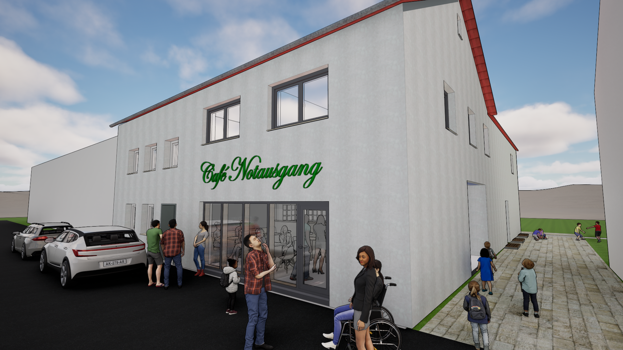 Notausgang Spenden Hühnerberg