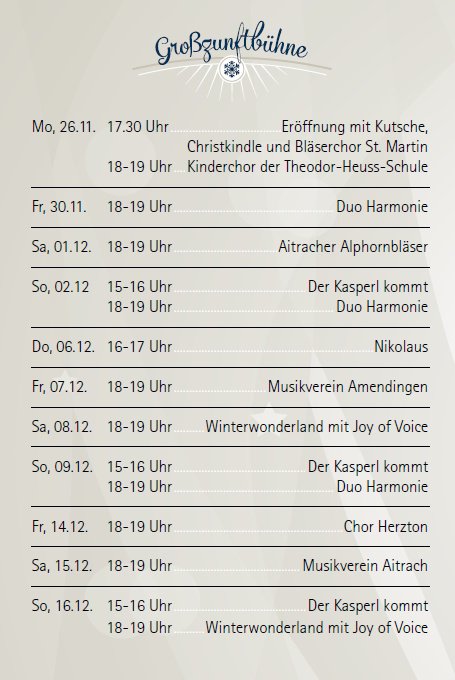 Programm Bühne Zunfthaus