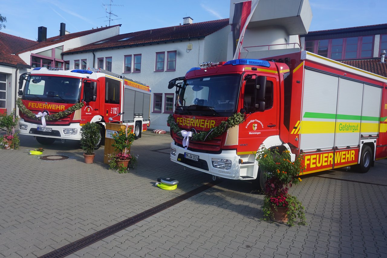 Feuerwehr Memmingen Indienststellung HLF und GWG 2024