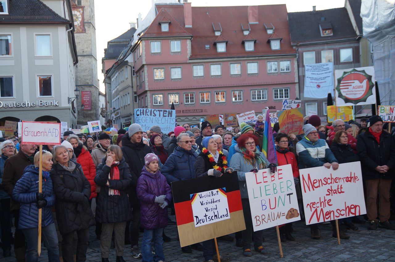 Nie wieder jetzt Demo 27. Januar Memmingen