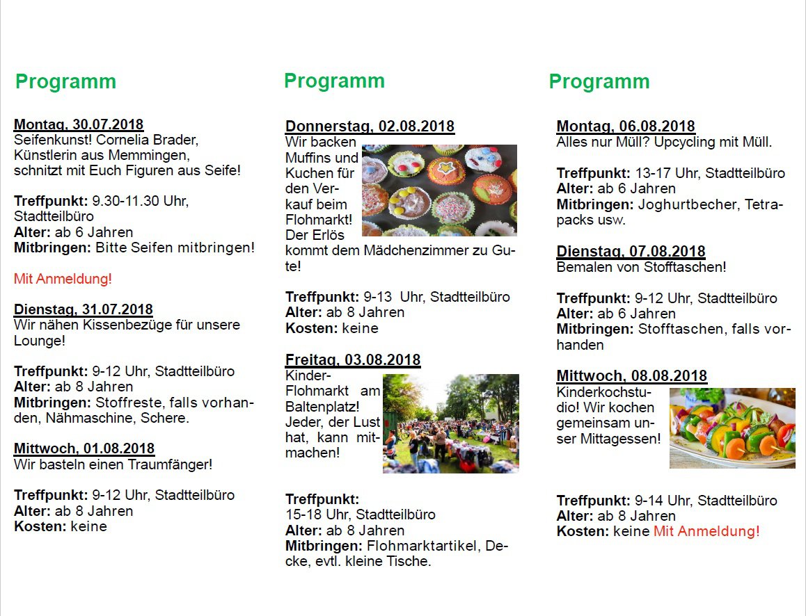 Sommerferienprogramm