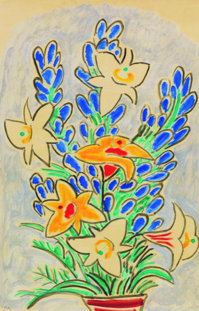 Gabriele Münter, Blumen, 1959, Gouache(1)