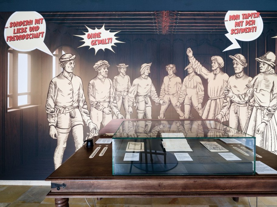 Hörstation im Infopoint am Weinmarkt Projekt Freiheit_Foto Winfried Schwarz kl