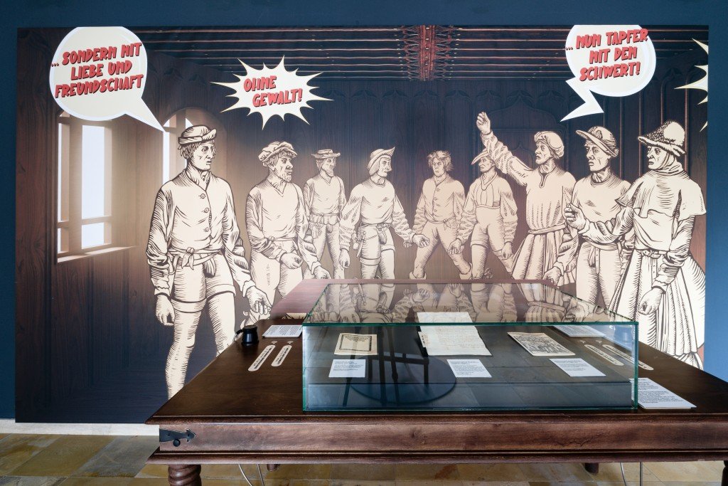 Hörstation im Infopoint am Weinmarkt Projekt Freiheit_Foto Winfried Schwarz kl