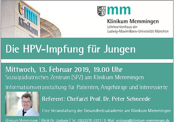 Die HPV-Impfung für Jungen