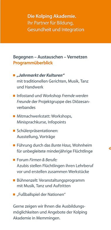 Tag der Begegnung Kolping