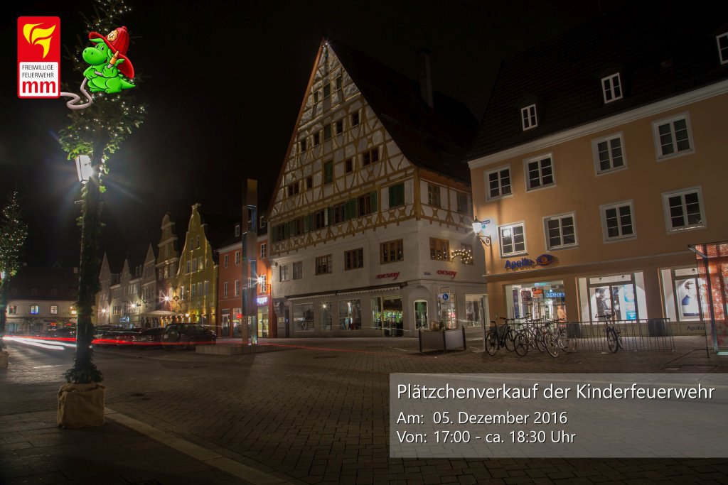 Plätzchenverkauf der Kinderfeuerwehr Memmingen