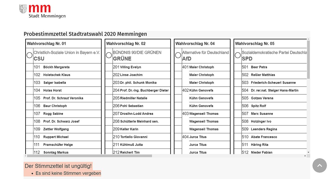 Probewahlzettel