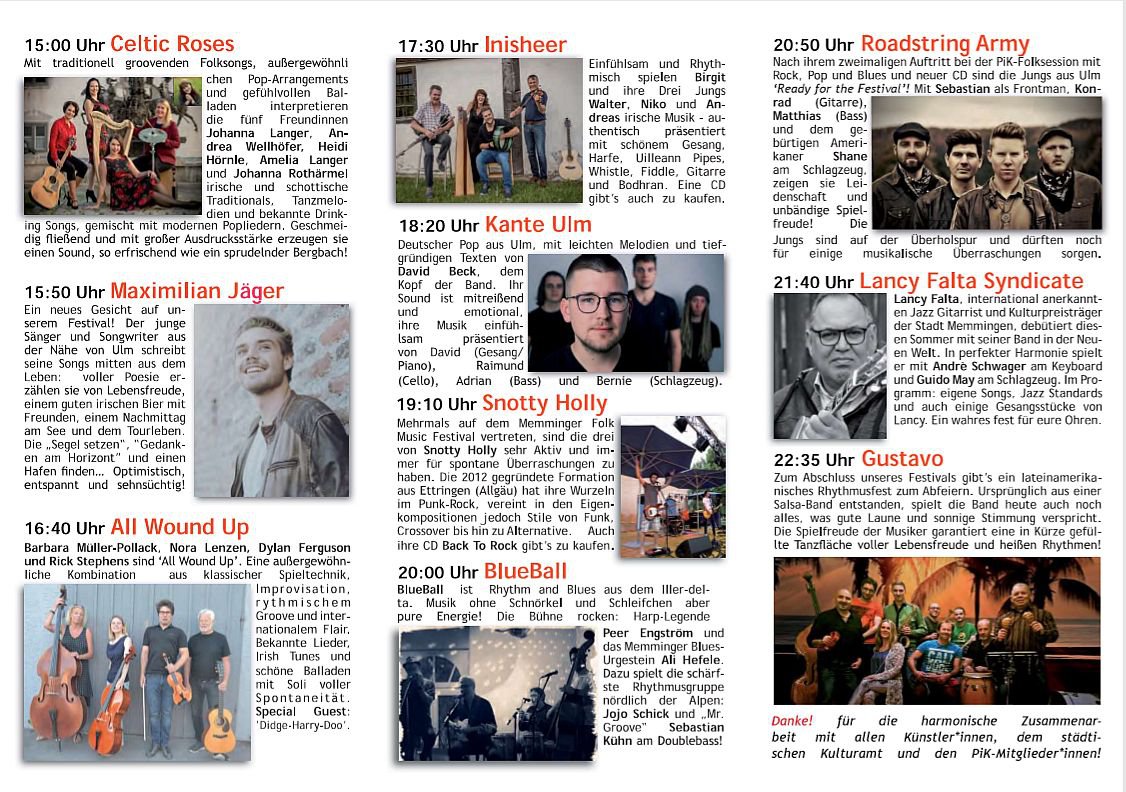 Programm Folk Musik