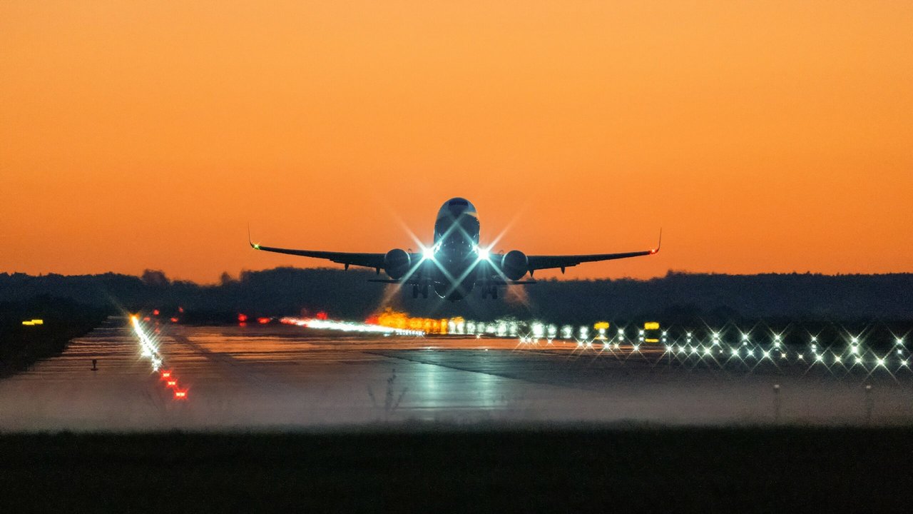 Airport-Sonnenuntergang