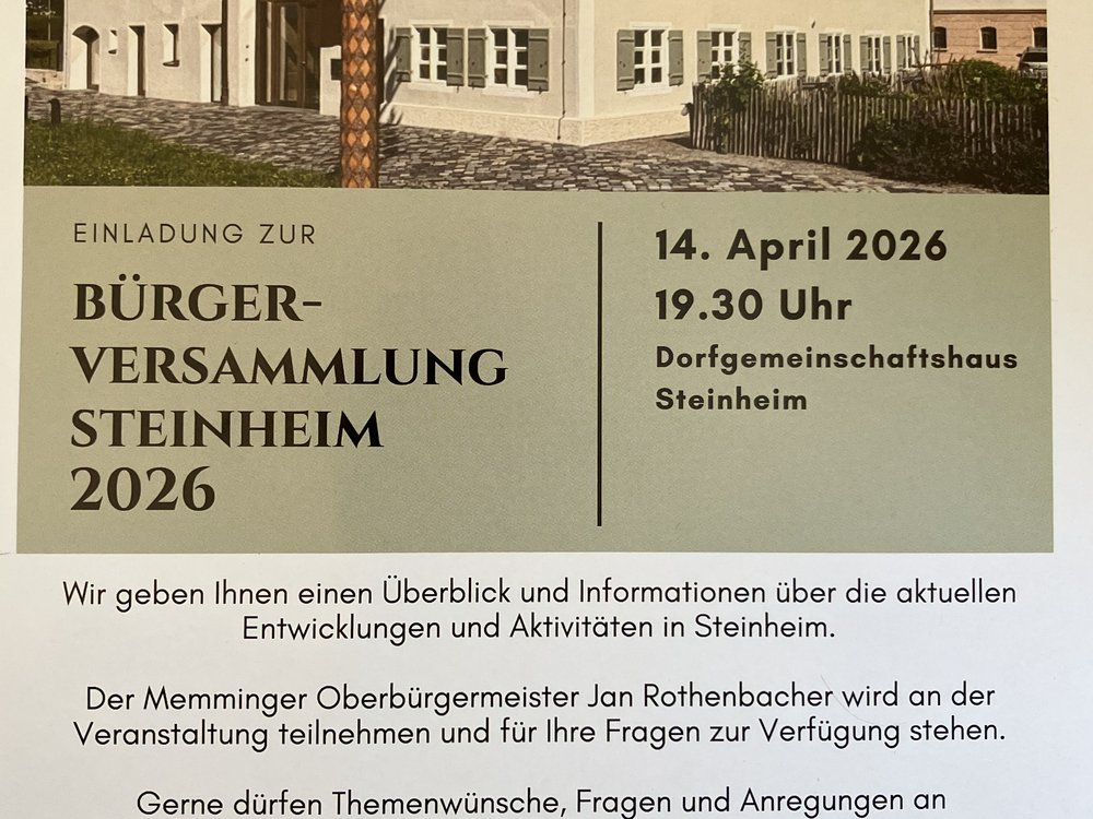 Bürgerversammlung Steinheim