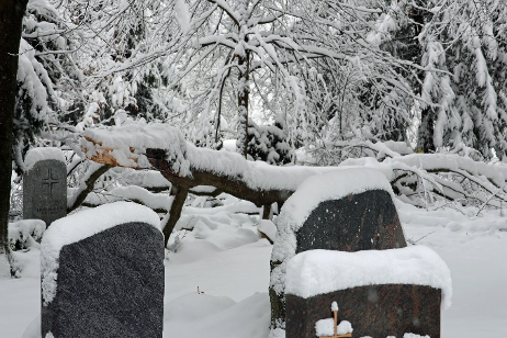 Waldfriedhof Schnee