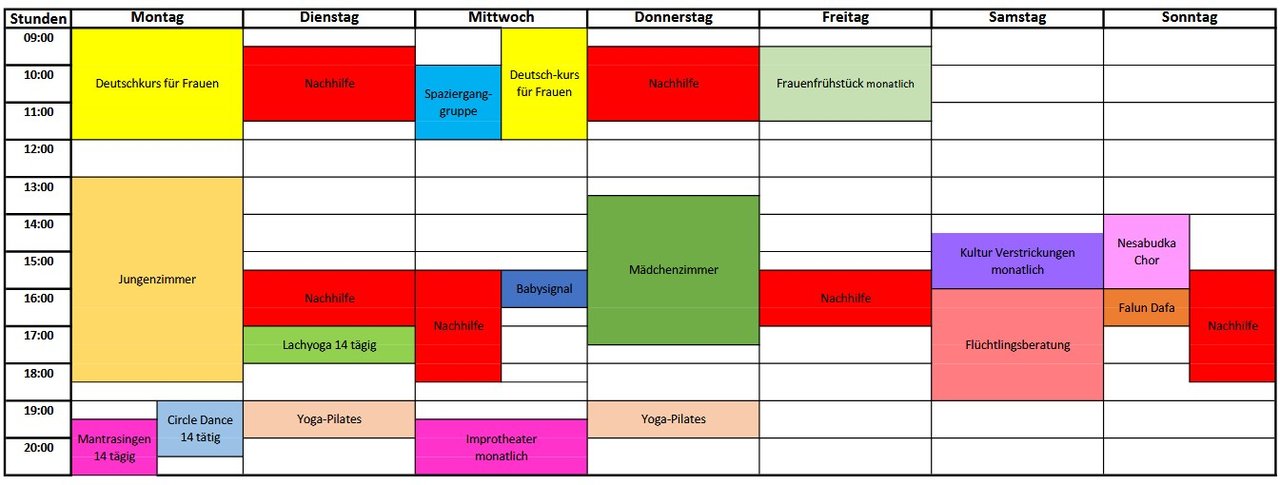 Stundenplan Soziale Stadt Ost