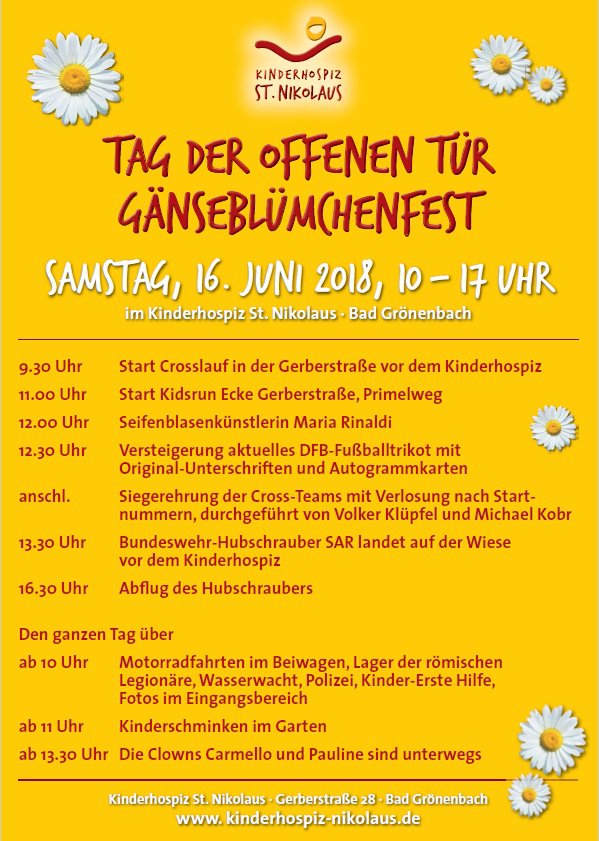 Programm Gänseblümchenfest 2018