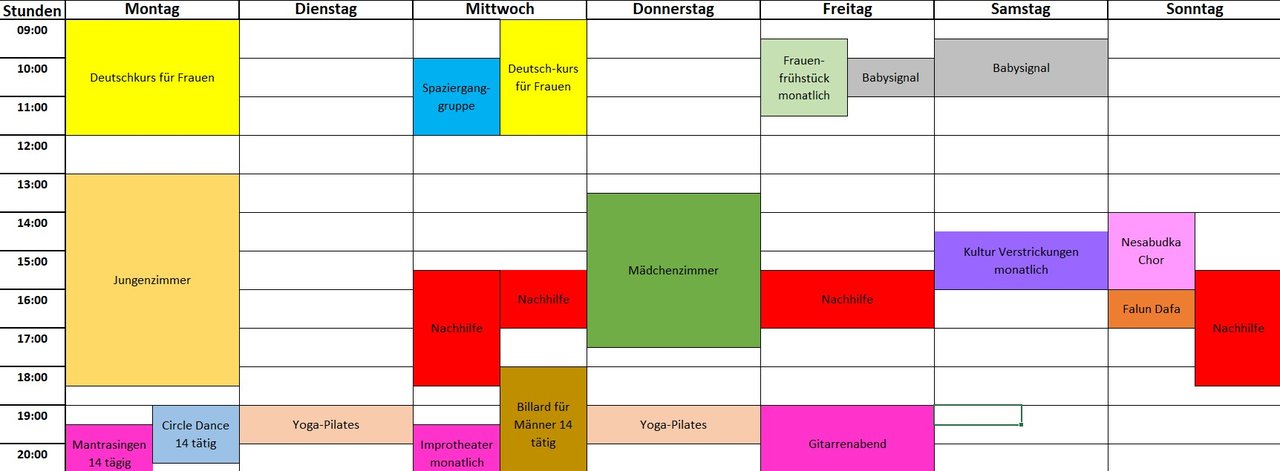 Soziale Stadt Ost Stundenplan