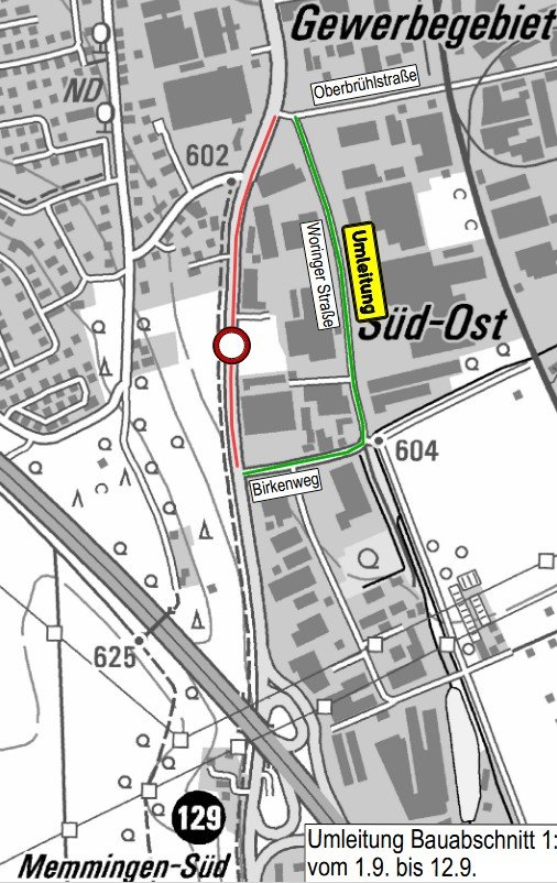 Sperrung September Allgäuer Straße