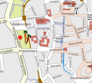 Der Plan zeigt, wo diesmal gepflanzt werden soll.