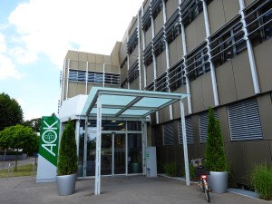 Heute noch Stammsitz der AOK MEmmingen: Das VErwaltungsbebäude der AOK MEmmingen in der Hopfenstraße