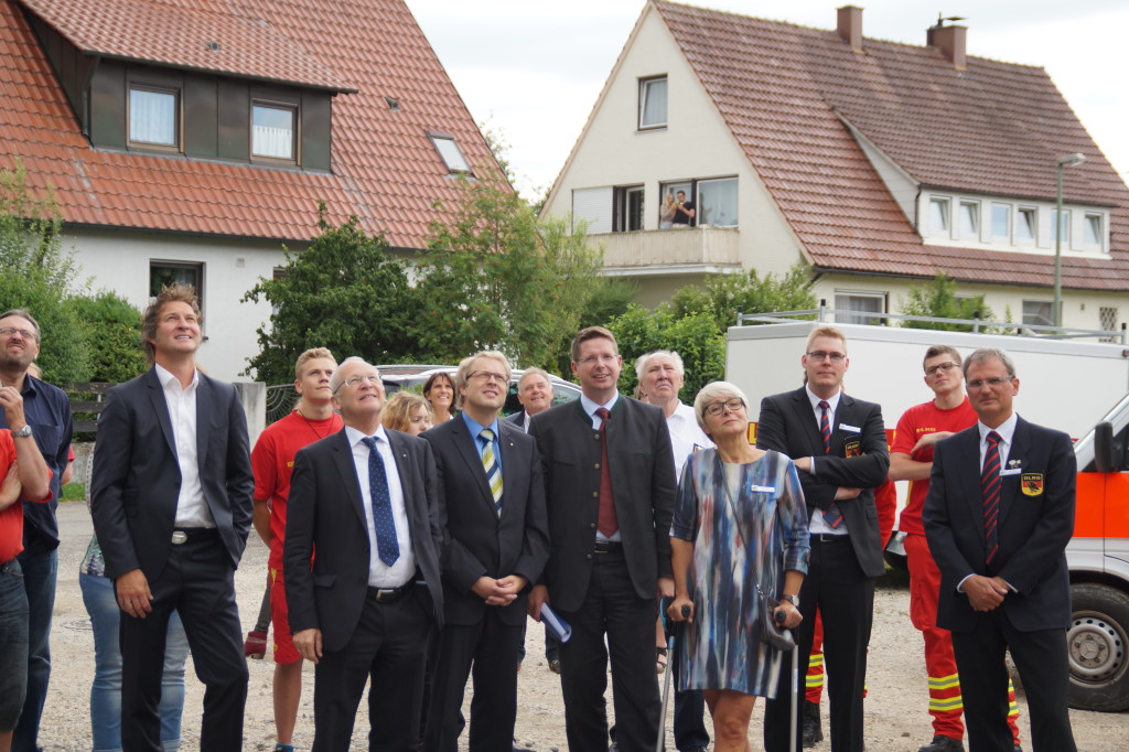 von links nach rechts Frank Hofius (Architekt),OB, Bürgermeister von MN Dr. Winkler, Stracke, Knoll und Sven Tederahn